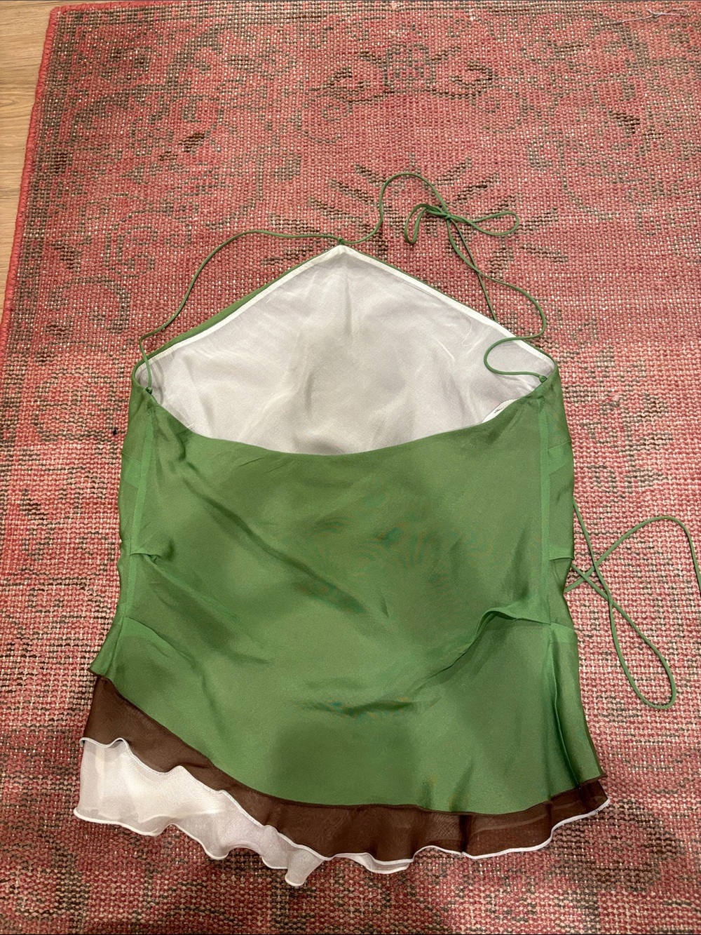 Layered Green & Brown Face Mask